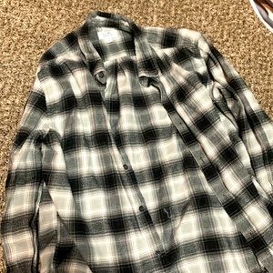 Men’s Croft + Barrow Black and White Flannel